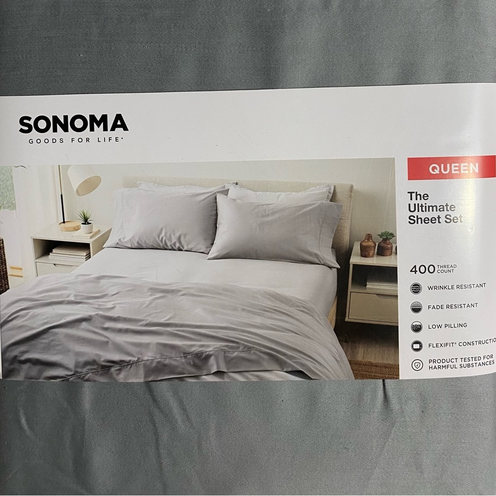 Sonoma 400 thread count Queen bed sheets